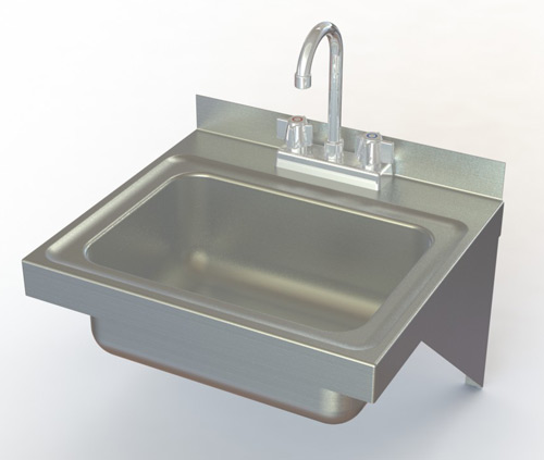 aero stainless steel handwash sink hsef lg